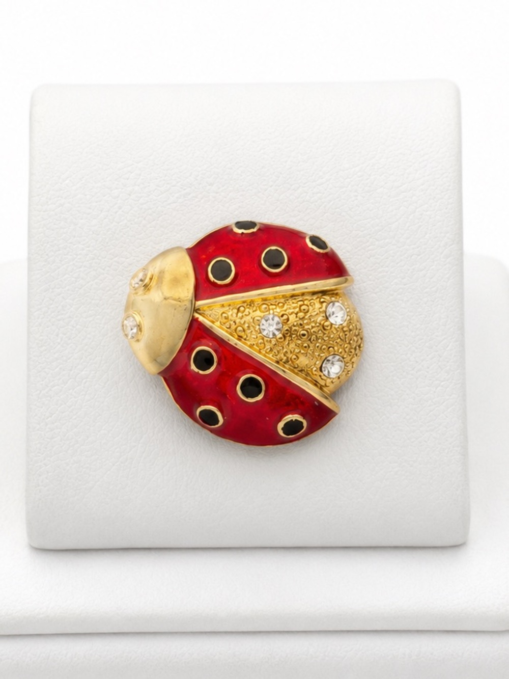 Vintage Ladybug Brooch Signed AAi